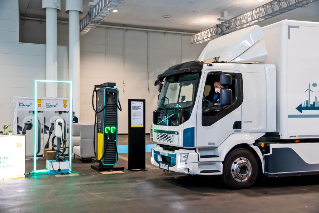 Volvo,Fl,Electric,Truck,At,A,Ev,Charging,Station,At