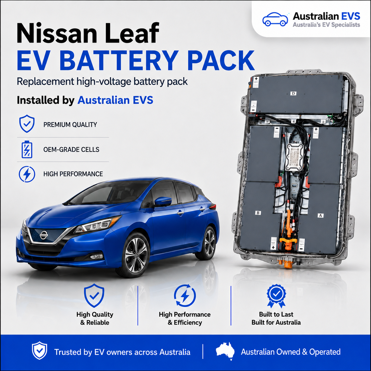 Nissan Leaf Battery Pack Upgrade – 40kWh, 50kWh & 62kWh